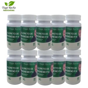 Atacado com 10 Potes Cloreto de magnésio PA Tiago Rocha amigo do coração