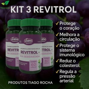 Kit3 Resveratrol 180 Cápsulas Revitrol