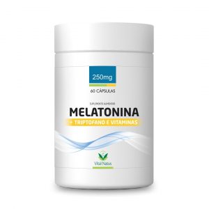MELATONINA + TRIPTOFANO E VITAMINAS 250mg C/ 60 CÁPSULAS