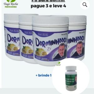 kit4 potes pó para dormir DORMINHOOCO brinde cloreto de magnésio e Revista