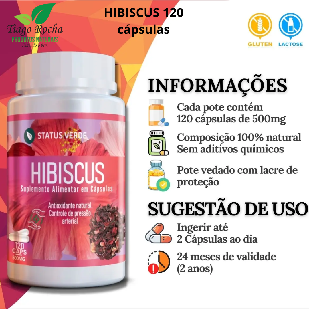 Kit3 Emagrecedor diurético Hibiscus 360 Caps - Imagem 3