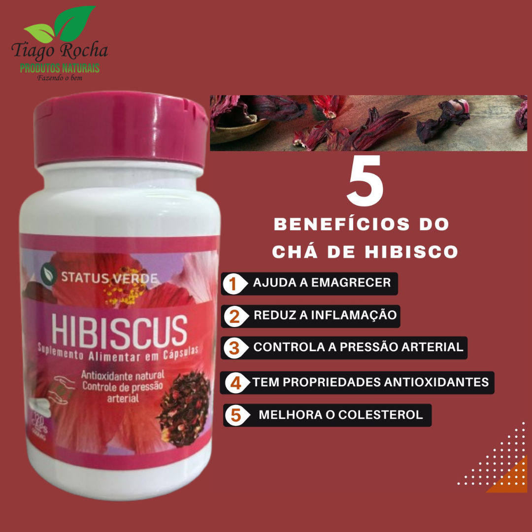 Kit3 Emagrecedor diurético Hibiscus 360 Caps - Imagem 2