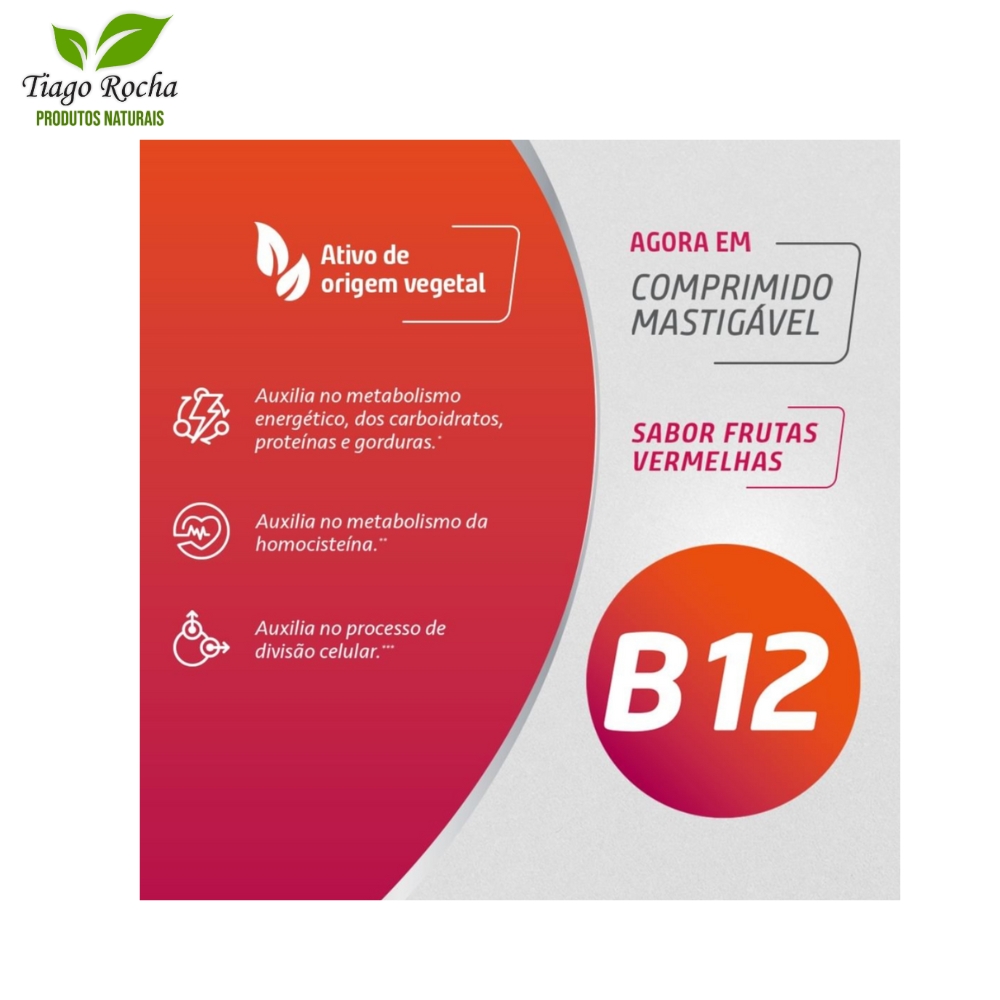 B12 Metilcobalamina mastigável 60 cápsulas 9,94