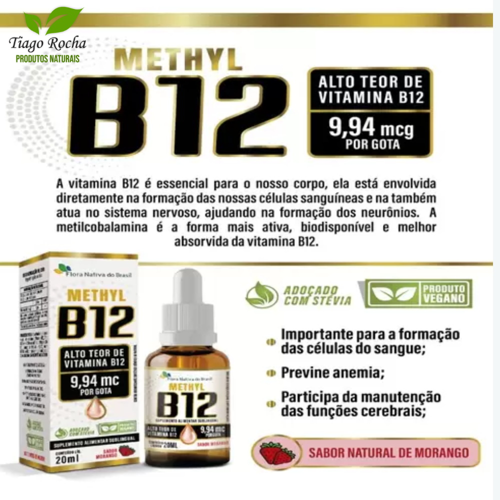 Vitamina B12 Metilcobalamina gotas 9,94mcg