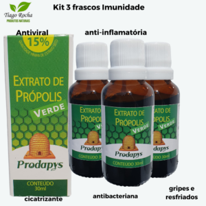 Kit3 frascos Própolis Verde 30 ml