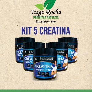 kit5 potes Creatina Tiago Rocha 1500g