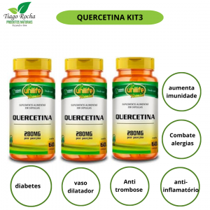 Kit3 Quercetina 180 cápsulas 500mg