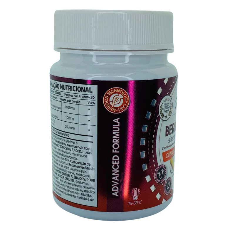 Redutor de peso Berberina Hcl + óleo TCM softgels 1500mg 60 cápsulas - Imagem 3