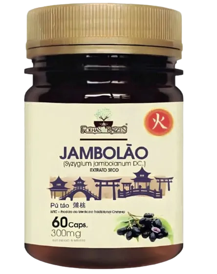 Jambolão Extrato Seco, 60 cáps, Folhas e Raízes