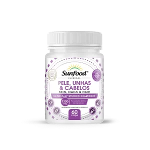 Pele Unhas e Cabelos, 1300mg, 60 Capsulas, Sunfood
