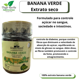 Extrato seco Banana verde 60 cápsulas 800mg