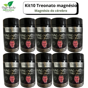 Kit10 potes Magnésio Treonato Tiago Rocha
