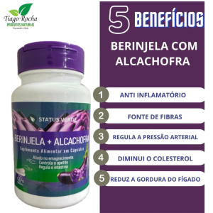 Berinjela Alcachofra diurética fígado 120 cáps