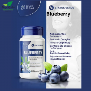 Blueberry Mirtilo 500mg Rico em Vitamina C 60 cáps
