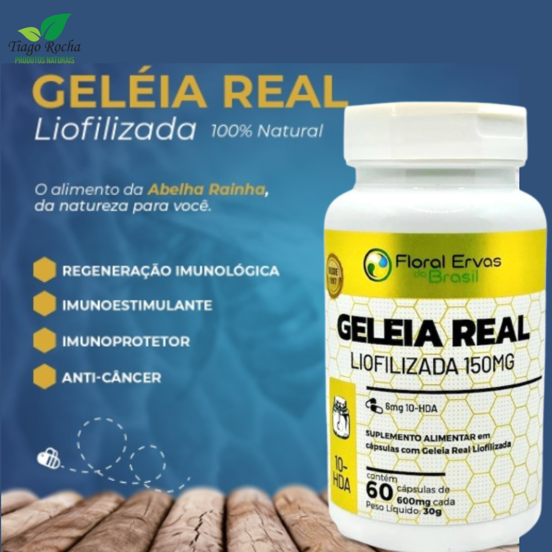 Geléia Real liofilizada 60 cápsulas FE